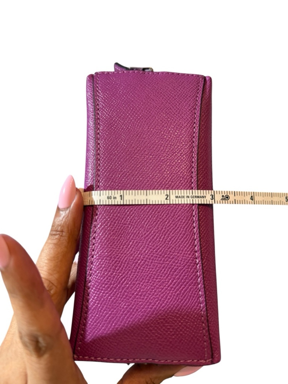 Coach Magenta Crossgrain Leather Cosmetic Pouch, Like New! 💜🩷 - Picture 14 of 14